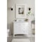 James Martin Vanities Palisades 36in Single Vanity, Bright White w/ 3 CM Carrara Marble Top 527-V36-BW-3CAR - alternate 1